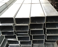 60x40 GI Oyuk 100x50 Galvanizli Dikdörtgen Çelik Boru Karbon Çelik Tüp İnşaat Depo Çelik Konstrüksiyonu için