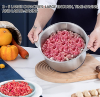 Penggiling Daging Multifungsi Dapur dari Baja Anti Karat untuk Makanan Bayi, Bawang, dan Buah