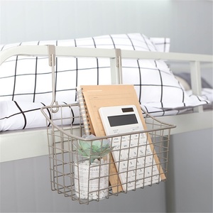 Modern Dormitory Bedside Hanging Wrought Iron Storage Basket Rack Eco-Friendly Wall-Mounted <b>Kitchen</b> & <b>Bathroom</b> Drain Basket - Product Image 2