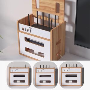 Organizador de Cables, Estante de Madera para Enrutador, <span class=keywords><strong>Caja</strong></span> Impermeable para Enrutador, para Oficina y Hogar - Product Image 2