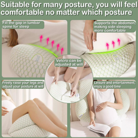 Oreiller de grossesse multifonctionnel ergonomique polyvalent pour un soutien complet du corps