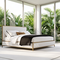 Lit en bois massif avec table de chevet et chaise, ensemble complet de meubles de chambre à coucher pour la maison et l'hôtel