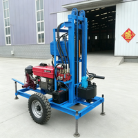 Petite plateforme de forage hydraulique pour puits d'eau, machine de forage de puits d'eau portable à moteur diesel pour le forage de puits peu profonds