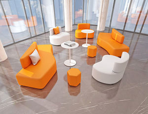 Set di Divani Modulari Convertibili dal Design Unico e Colorato per Ufficio e Sala <span class=keywords><strong>d</strong></span>'<span class=keywords><strong>Attesa</strong></span>, con Gambe in Metallo e Rivestimento in Tessuto - Product Image 3