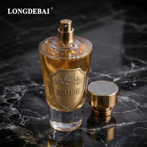 Cylindrical Transparent Metal <b>Sticker</b> 100ml Customizable Logo Perfume Spray Pump Glass Bottle and <b>Box</b> - Product Image 4