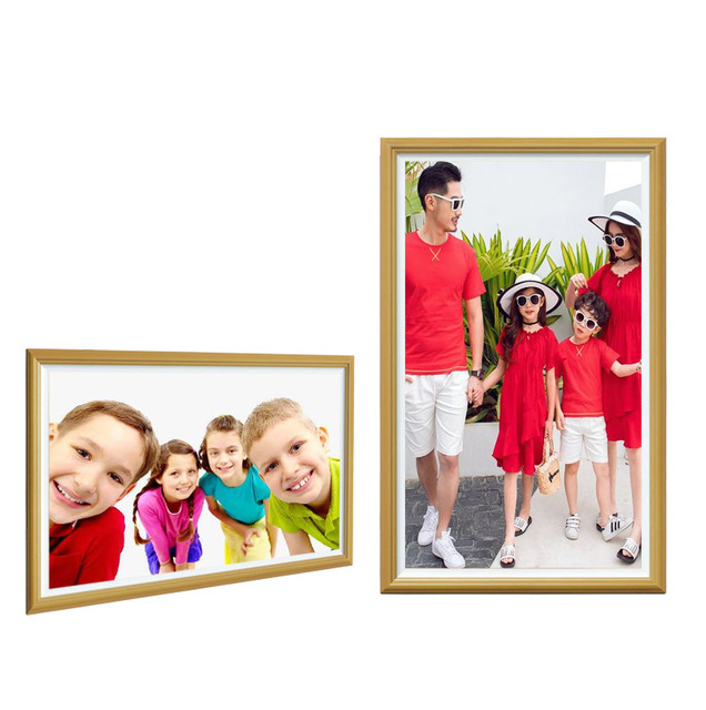 Wholesale 21.5" Wood WiFi Digital Picture Customized Touch Screen Auto-Rotate Portable Full HD AVI/MP4/MP3 Video Clock