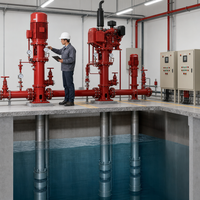 Système de pompe à eau électrique diesel à turbine verticale pour puits profonds et alimentation de réservoirs d'eau incendie