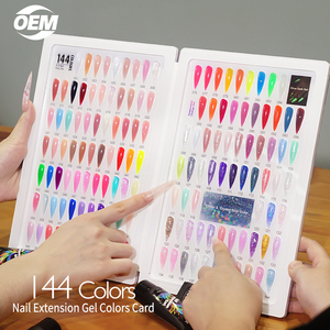 RS Nail Factory Direct <span class=keywords><strong>144</strong></span> Colors Builder Nail Gel Polish Disco Extension Painting Gel Nail Colors Card para uso <span class=keywords><strong>art</strong></span>ístico - Product Image 1