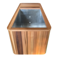 Nouveau Design Bain de Glace en Bois pour 2 Personnes avec Refroidisseur d'Eau pour la Récupération Sportive