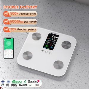 Balance intelligente de haute précision pour usage domestique, avec affichage LCD, personnalisation du calcul de l'IMC, mesure de la graisse corporelle, pour les humains - Product Image 1