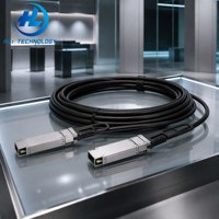 Cable DAC de Cobre de Conexión Directa QSFP28 a QSFP28 QSFP-100G-CU2M, Velocidad 100Gbps, 2M, Pasivo, Twinax, para Centro de Datos