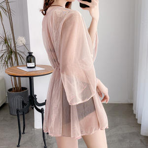 Maillot de bain une pièce OEM/ODM pour femme, à manches longues, séparé, protection solaire, respirant, écologique, grandes tailles, poitrine petite, conservateur - Product Image 6