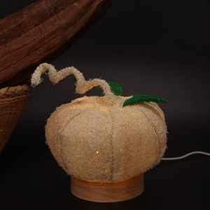 Lampes décoratives Zenidoo personnalisées en forme de loofah, corps en plastique, lampes de bureau et de sol avec alimentation par batterie, lumière blanc chaud 3500K, vente en gros - Product Image 2