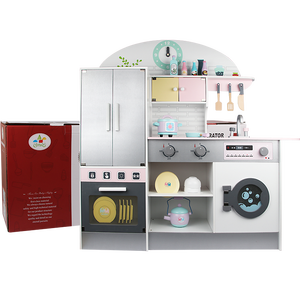 YOUBEIER Cucina Giocattolo in Legno con Cibo da Tagliare per Bambini 2-7 Anni - Gioco di Ruolo e Allenamento Fisico Multicolore - Product Image 2