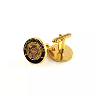 Boutons de manchette en émail doux et dur pour hommes, boutons de manchette avec Logo gravé