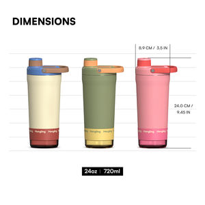 Hong Ling 18/8 Bouteilles d'eau sous vide en acier inoxydable avec mélangeur 24oz Hot Double Metal Wall Isolé Gym Sports Tumblers - Product Image 6