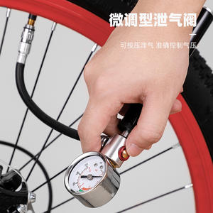 Bomba de aire manual de aleación de aluminio con manómetro, inflador de neumáticos portátil para bicicleta, baloncesto, pantalla analógica de 120 Psi - Product Image 2