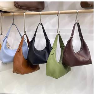 Korean-style Shoulder Underarm Dumpling <b>Bag</b> Autumn Winter Women's Handbag Single <b>Strap</b> Polyester PU Zipper Closure - Product Image 2