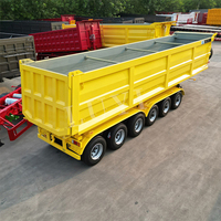 Semi-remorque benne arrière en U de haute qualité, 4-6 essieux, 40 mètres cubes, en acier, avec une capacité de charge supérieure à 30 tonnes
