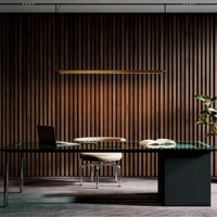 Panneau acoustique linéaire en MDF à grain de bois de luxe, absorption acoustique haute performance, panneau mural insonorisant, panneau décoratif