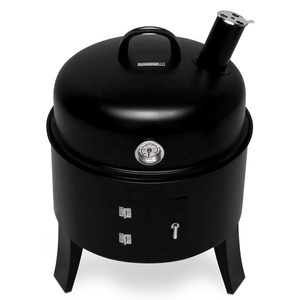 Ahumador Vertical <span class=keywords><strong>de</strong></span> Carbón <span class=keywords><strong>de</strong></span> <span class=keywords><strong>Hierro</strong></span> <span class=keywords><strong>de</strong></span> 3 Niveles, Parrilla Premium <span class=keywords><strong>con</strong></span> Termómetro Integrado y <span class=keywords><strong>Chimenea</strong></span> para Exteriores, Patio, Jardín, Fiestas y Barbacoas - Product Image 3