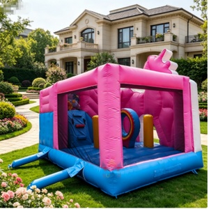Château gonflable thème licorne Super Castle avec toboggan pour enfants, combo gonflable, château gonflable pour <span class=keywords><strong>location</strong></span> - Product Image 3