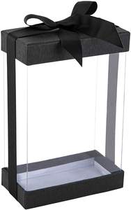 Caja de regalo transparente para oso de peluche artificial, flor rosa, panadería, boda - Product Image 5