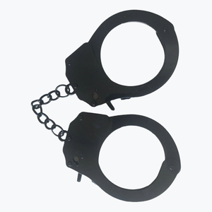 Jeux sexuels <span class=keywords><strong>police</strong></span> jeu de rôle menottes fournisseurs jouets sexuels métal noir véritable menottes pour femmes couples menottes bondage - Product Image 3