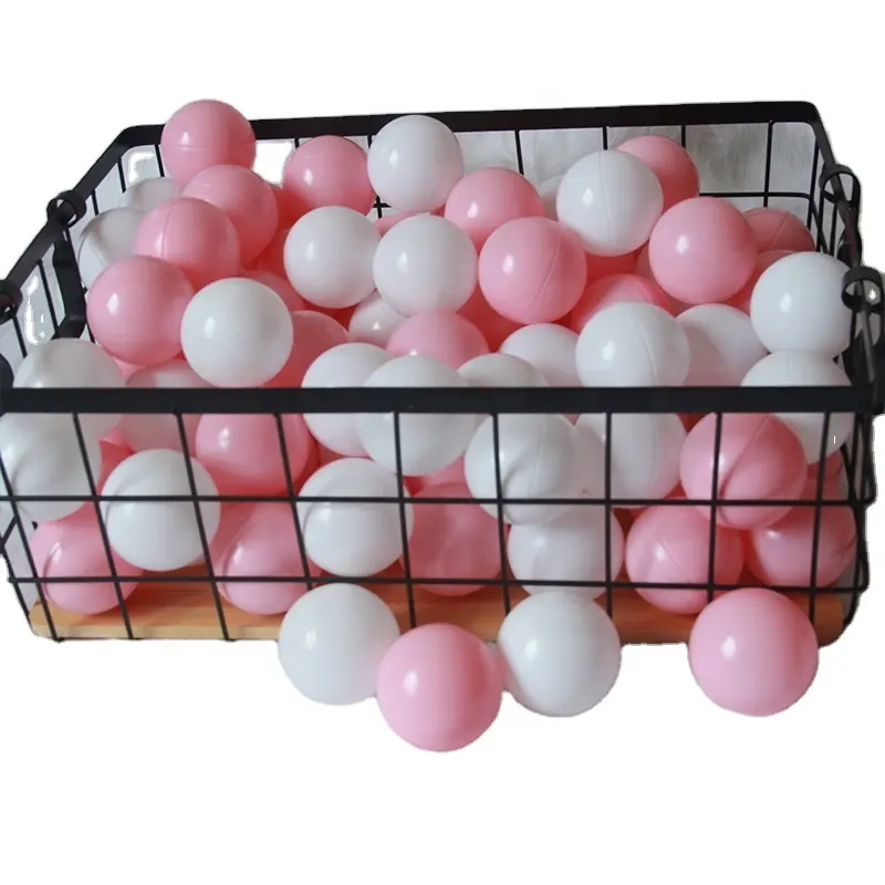 Bolas de plástico mistas rosas e brancas, bolas para crianças, oceano, bolas de plástico, 6cm, 7cm ou 8cm
