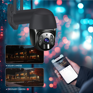 3MP 4G/WiFi Solar Powered Waterproof PTZ Outdoor HD CCTV Camera with Built-in Battery Starlight Night Vision TuyaSmart A