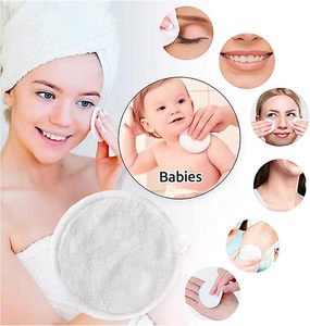Organic Bamboo Cotton Reusable Makeup Remover Pads-Soft Natural Facial Cleansing Eco-Friendly 8cm Custom Brand Pads for All Skin - Product Image 5