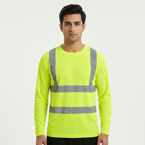 Camisa de Seguridad Reflectante de Alta Visibilidad Personalizada, Mangas Largas, para Hombre, Construcción, Trabajo, Camisa de Seguridad para Hombre 2026 - Product Image 1