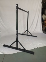 Station de barre de musculation réglable en hauteur en acier noir avec logo personnalisé Zhiqu ZQ-HB26070801 pour tractions et barres horizontales parallèles