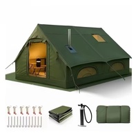Tente de camping gonflable automatique rapide 2026 pour 8-10 personnes, grande, double couche, en PVC Oxford, imperméable, trois chambres, un salon