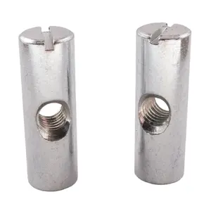 M4 M5 M6 M8 M10 Stainless Steel Slotted Cross Dowel Barrel Nut With Hole