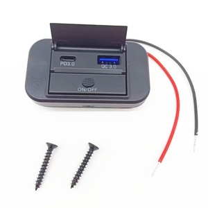 Loại-C PD kép <span class=keywords><strong>USB</strong></span> sạc xe hơi Adapter Ổ Cắm Sạc Nhanh 12V/24V bảng điều khiển điện - Product Image 4