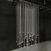 Cortina de Cristal Acrílico para Decoración de Bodas, Directo de Fábrica, Decoración de Techo con Cortina Acrílica de Alta Calidad