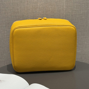 Sac de toilette en cuir véritable personnalisé avec logo, accessoires de voyage portables, pochette cosmétique, rangement, trousse de maquillage - Product Image 6
