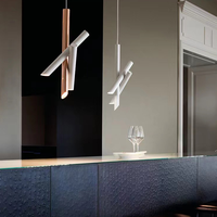 Lustre Minimaliste Personnalisé, Lampe de Chevet pour Hôtel, Villa, Restaurant, Chambre à Coucher, Lampe Moderne de Designer en Forme de Comptoir de Bar