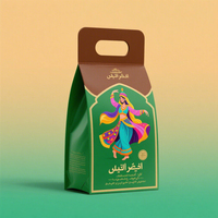 Sachet Doypack à fond plat avec logo personnalisé, pour dattes d'Arabie Saoudite, grains de café, poudre, avec trou de suspension, pochette debout