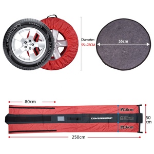 Housse de <span class=keywords><strong>pneu</strong></span> avec 4 coussinets en <span class=keywords><strong>feutre</strong></span>, sacs de transport portables pour roues, housse de <span class=keywords><strong>pneu</strong></span> de secours pour voiture - Product Image 3