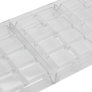 Premium 13.5x27 cm Polycarbonate Dubai Chocolate Bar Mold 2cm Deep Cavity Injection Tray for Artisan Chocolatiers - Product Image 2