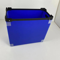 Conteneur en plastique ondulé pliable, réutilisable, en feuille creuse de PP, boîte de transport pliable, gain de place pour la distribution en entrepôt