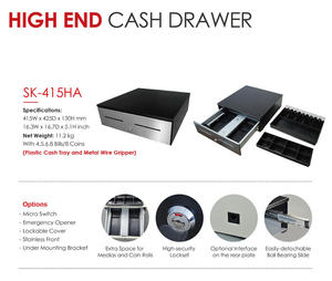 MAKEN SK-415HA RJ11 Hersteller Robuste Kassenschublade 4 Geldscheinfächer 8 Münzfächer Metall-Kassenschublade - Product Image 2