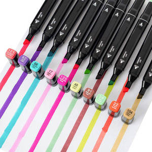 Ensemble <span class=keywords><strong>de</strong></span> marqueurs d'art pour étudiants, pointe fine, à base d'alcool, <span class=keywords><strong>dessin</strong></span> couleur avec pointe pinceau, matériau plastique PP - Product Image 3