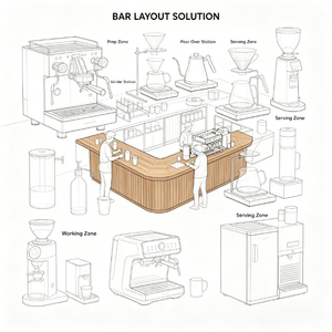 Équipement de barista professionnel complet XY BEST XY-Co-1, machine à <span class=keywords><strong>expresso</strong></span>, moulin à café, pour café - Product Image 5
