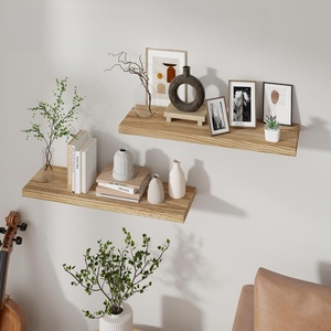 Kệ nổi cho trang trí tường mộc mạc khai hoang kệ gỗ nặng nhiệm vụ treo tường kệ với khung vô hình Bộ 2 - Product Image 3