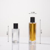 Flacon de parfum en verre personnalisé unique 30ml 50ml, anti-fuite, avec pompe à baïonnette, emballage en verre vide irrégulier, flacons de parfum