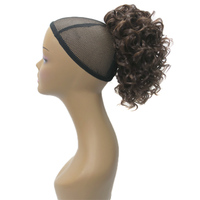 Nouveautés Perruque Courte Synthétique Faite à la Machine, Styles Jerry Curl, Kinky Straight, Deep Wave, Extensions de Cheveux Chignon et Queues de Cheval à Cordon