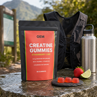 Gummies de créatine monohydrate sans sucre pour adultes, marque privée, supplément à croquer pour la croissance musculaire, personnalisation OEM